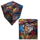 Kit 02 Puff Decorativo Dado Quadrado Suede Romero BRITO