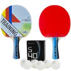 Kit 02 Raquetes Tênis Mesa Profissional Aprovado ITTF Caixa 06 Bolas Huieson 3 Estrelas