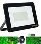 Kit 02 Refletor LED 50w Luz Verde P/ Jardim e Sensor de Presença Inteligente - Galaxy Led