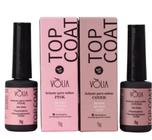 Kit 02 Selantes Top Coat Pink e Cover 9g - Volia