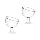 Kit 02 Taça Inclinada Doceira Boca Torta com Pedestal 1000ml
