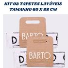 Kit 02 Tapete Higiênico Barto Lavável Impermeável para 01 Cachorro de médio ou 02 pequenos - Bartô