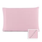 Kit 02 Travesseiros ALTO e MACIO com 02 Fronhas de Algodão percal 180 fios 70x50 cm com enchimento de silicone
