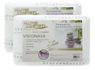 Kit 02 Travesseiros Viscoelástico Fibra de Bambu e Íons de Prata - Master Comfort