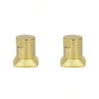 Kit 02 und Acabamento Registro Dourado Ouro Encaixe Padrao Deca Docol 1.2 e 3.4