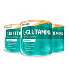 Kit 03 Aminoácido L-Glutamina 300g 100% Pura Loja Maxinutri