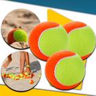 Kit 03 bolinha beach tennis tênis praia amarelo borracha 2,5