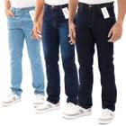 KIT 03 Calça Jeans Masculina com Elastano Lycra NF