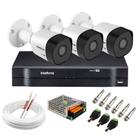 Kit 03 Câmeras Intelbras HD 720p VHD 3130 B G6 DVR Stand Alone Multi HD Intelbras MHDX 1104 - CN e Rotativos