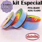 KIT 03 Fitas Jeans Azul Claro Sinimbu 10MT R:1785/C03 (Larg:10/22/38mm)