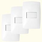 Kit 03 Interruptor de Luz Branco 1 Tecla Simples Horiz HOME