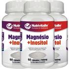 Kit 03 magnesio + inositol 700mg 60caps nutrivitalle