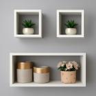 Kit 03 Nichos MDF Decoração Sala Quarto Cozinha Banheiro Escritório