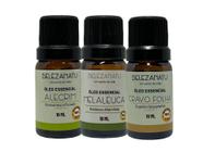 Kit 03 Óleos Essenciais Belezanatu Alecrim Melaleuca E Cravo