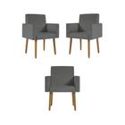 Kit 03 Poltronas Decorativa Sala Oferta - Balaqui Decor