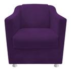 kit 03 Poltronas Decorativas Babel Sala de Estar Recepção Suede Roxo - KDAcanto Móveis