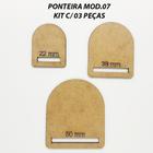 Kit 03 ponteiras mdf para laços - 09 modelos disponiveis