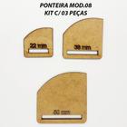 Kit 03 ponteiras mdf para laços - 09 modelos disponiveis