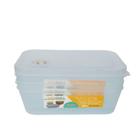 Kit 03 Pote Plastico Gull Válvula Translucido 1000Ml Azul