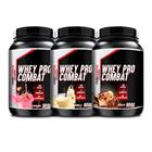 KIT 03 POTES WHEY PRO COMBAT ZERO AÇÚCAR 900g HVSPORTS - HVSPORTS