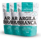 Kit 03 Sachê De Argila Em Pó Branca Laborene 100g