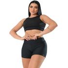 Kit 03 Shortinho Legging Plus Size Suplex short Feminino Caminhada Lazer Curta Academia Do P ao G4.