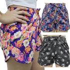 Kit 03 Shorts Feminino Tactel Elastano Estampado