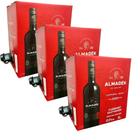 Kit 03 Un Vinho Tinto Seco Miolo Almadén Cabernet Box 3 Litros