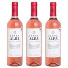 Kit 03 Unidades Vinho Chileno Rosé Seco Santa Alba 750ml