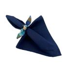 KIT 04 Anel Argola Porta Guardanapo Lacinho Triângulos Azul Rosa - MultiStoreDecor