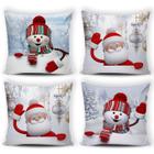 Kit 04 Capas de Almofadas Decorativas 43x43Cm de Natal - Pascogran Store Enxoval