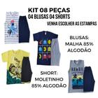 Kit 04 Conjuntos Básico Calor Menino Infantil e Juvenil