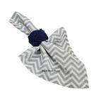 KIT 04 Guardanapo de Tecido 40 x 40cm Trama Azul - Acabamento Bainha - Várias Cores e Estampas