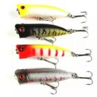 Kit 04 Iscas Artificiais Poppers.- Superfície - Pesca Fama