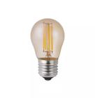 Kit 04 Lâmpadas Led 4W G45 Bolinha Vintage Retro Luz Âmbar