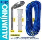 Kit 04 Pinos Para Capa de Piscina em Aluminio Com 04 Extensores e 04 Buchas de Polietileno