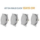 Kit 04 Ralo Click Quadrado 15X15 Inox Veda Cheiro E Insetos