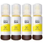 Kit 04 Recarga de Tinta T504 504 para L4160 Amarelo - Original