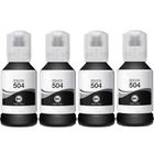 Kit 04 Recarga de Tinta T504 504 para L6171 Preto