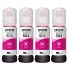 kit 04 refil de Tintas T504 Magenta para impressora L4150 L4160 L4260 L6161