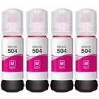 Kit 04 Refil de Tintas T504 Magenta para impressoras Tank L6191 - Eps0n