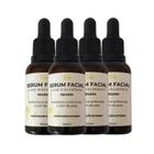 Kit 04 Sérum Facial Vegano Ácido Hialurônico 30ml Kuide