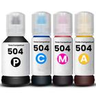 kit 04 Tinta para recarga T504 / 504 para impressora tank L4150, L4260 - Digital Qualy