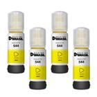 Kit 04 Tintas compatível T544 Amarelo para impressora Ecotank Epson