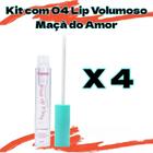 Kit 04Un Lip Volumoso- Maçã Do Amor Dapop