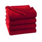 Kit 05 Cobertor Manta Lisas Casal Microfibra 1,80 x 2,00 Mantinha