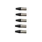 Kit 05 Conector Linha Xlr Plug Macho 3 Polos Wireconex WC-1013