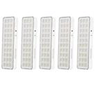 Kit 05 lâmpadas luminaria de emergencia 30 leds segurimax