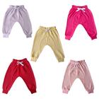 Kit 05 Peças - Calça Saruel P - M - G - 1 - 2 - 3 Anos Infantil e Bebê Suedine Algodão Culote Mijão