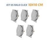 Kit 05 Ralo Click Quadrado 10X10 Inox Veda Cheiro E Insetos